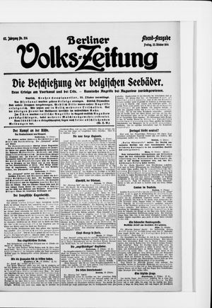 Berliner Volkszeitung vom 23.10.1914