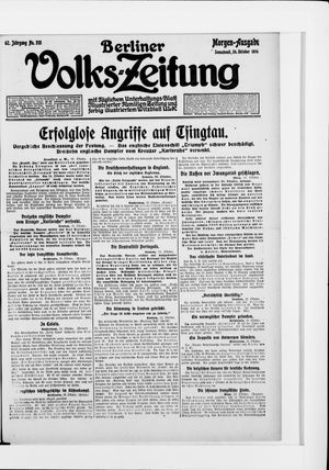 Berliner Volkszeitung vom 24.10.1914