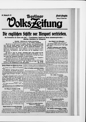 Berliner Volkszeitung vom 26.10.1914
