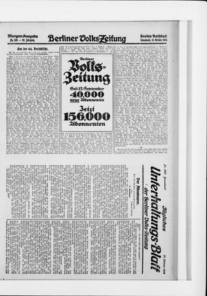 Berliner Volkszeitung vom 31.10.1914