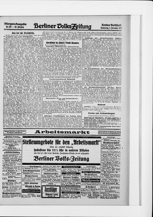 Berliner Volkszeitung vom 05.11.1914