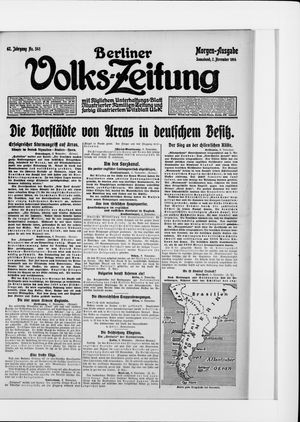 Berliner Volkszeitung vom 07.11.1914