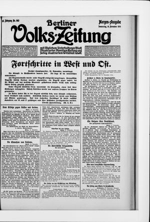 Berliner Volkszeitung vom 19.11.1914