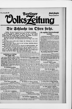 Berliner Volkszeitung vom 24.11.1914