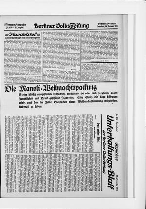 Berliner Volkszeitung vom 28.11.1914