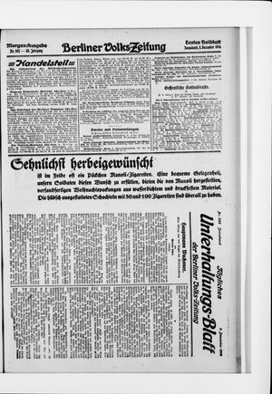 Berliner Volkszeitung vom 05.12.1914