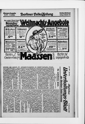 Berliner Volkszeitung vom 06.12.1914