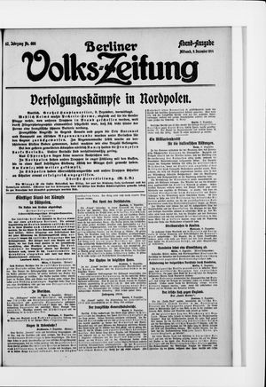 Berliner Volkszeitung vom 09.12.1914