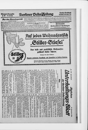 Berliner Volkszeitung vom 12.12.1914