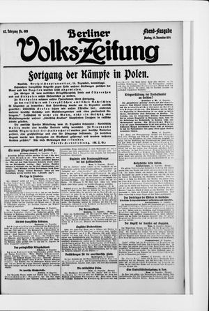 Berliner Volkszeitung vom 14.12.1914
