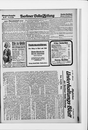 Berliner Volkszeitung vom 16.12.1914