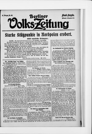 Berliner Volkszeitung vom 16.12.1914