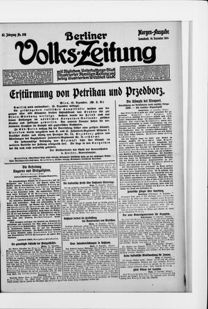 Berliner Volkszeitung vom 19.12.1914