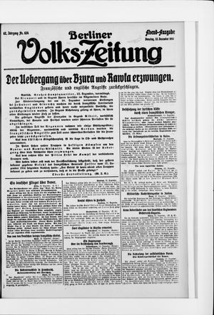 Berliner Volkszeitung vom 22.12.1914