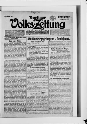 Berliner Volkszeitung vom 01.01.1915