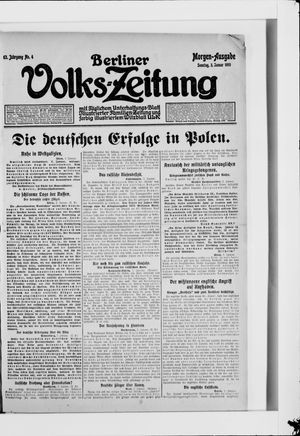 Berliner Volkszeitung vom 03.01.1915