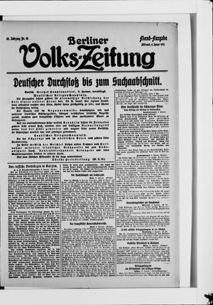 Berliner Volkszeitung vom 06.01.1915