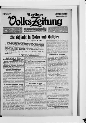 Berliner Volkszeitung on Jan 7, 1915