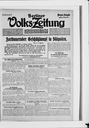 Berliner Volkszeitung vom 10.01.1915