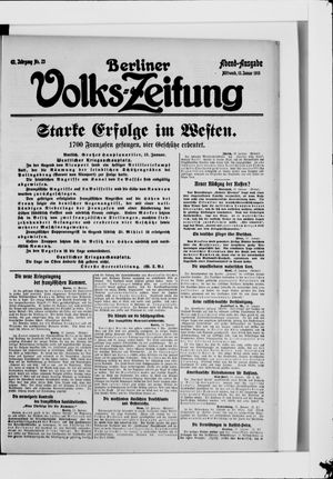 Berliner Volkszeitung vom 13.01.1915