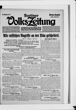 Berliner Volkszeitung vom 15.01.1915