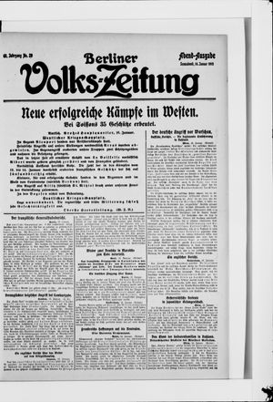 Berliner Volkszeitung vom 16.01.1915