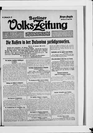 Berliner Volkszeitung vom 20.01.1915