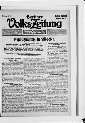 Berliner Volkszeitung on Jan 23, 1915