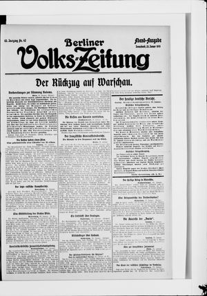 Berliner Volkszeitung on Jan 23, 1915