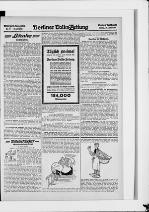 Berliner Volkszeitung vom 24.01.1915