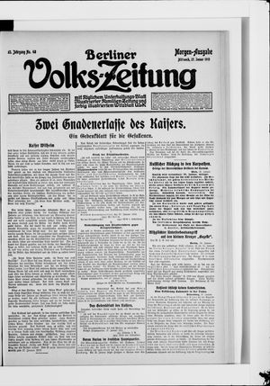 Berliner Volkszeitung on Jan 27, 1915