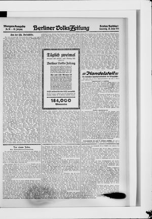 Berliner Volkszeitung vom 28.01.1915