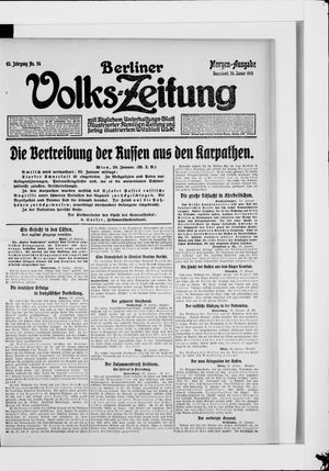 Berliner Volkszeitung vom 30.01.1915