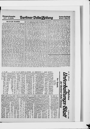 Berliner Volkszeitung vom 03.02.1915