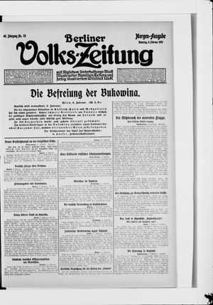 Berliner Volkszeitung vom 09.02.1915