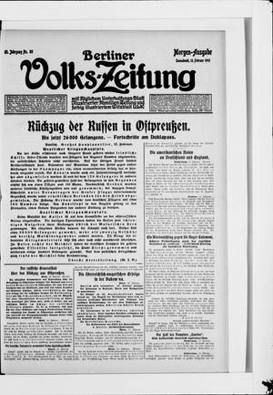 Berliner Volkszeitung vom 13.02.1915