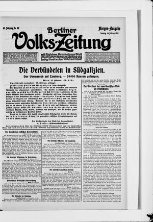Berliner Volkszeitung vom 14.02.1915