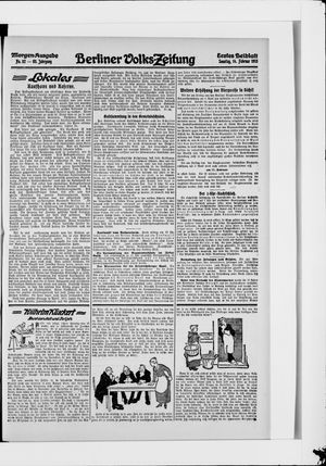 Berliner Volkszeitung vom 14.02.1915