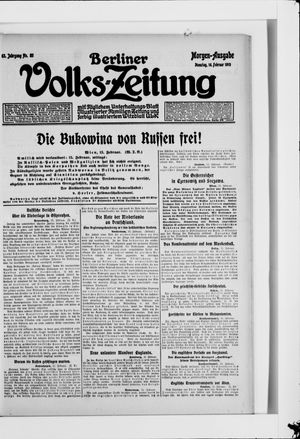 Berliner Volkszeitung on Feb 16, 1915