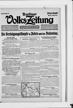 Berliner Volkszeitung vom 17.02.1915