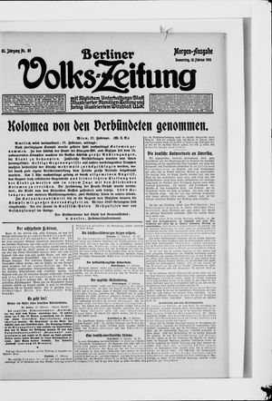 Berliner Volkszeitung vom 18.02.1915