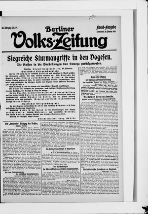 Berliner Volkszeitung vom 20.02.1915