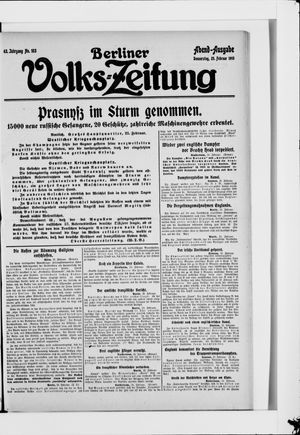 Berliner Volkszeitung vom 25.02.1915