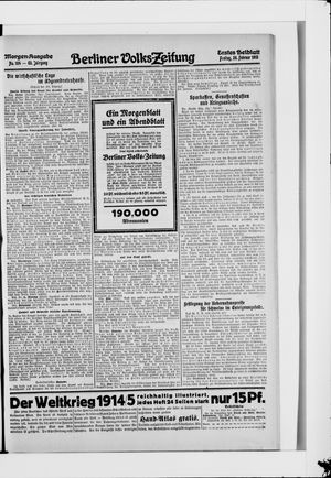 Berliner Volkszeitung vom 26.02.1915