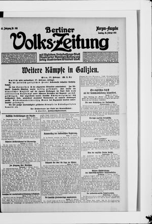 Berliner Volkszeitung vom 28.02.1915