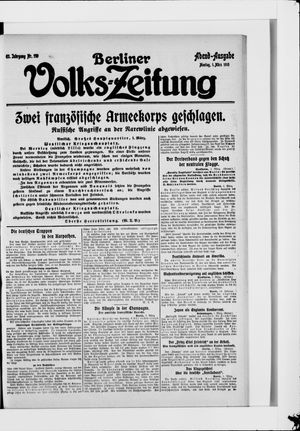 Berliner Volkszeitung vom 01.03.1915