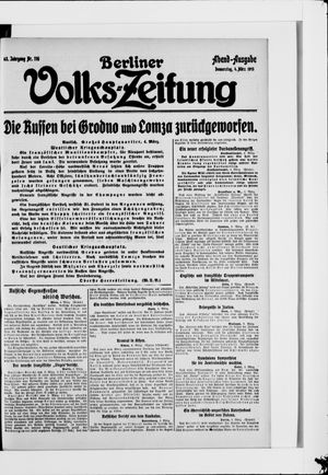 Berliner Volkszeitung vom 04.03.1915