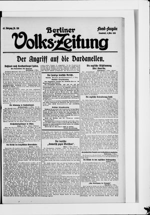Berliner Volkszeitung vom 06.03.1915