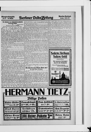 Berliner Volkszeitung vom 07.03.1915
