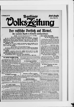 Berliner Volkszeitung vom 19.03.1915